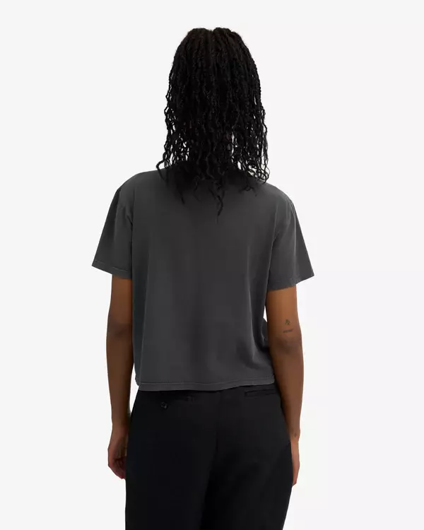 Colorful Standard Organic Boxy Crop T-Shirt Faded Black Damen T-Shirt schwarz